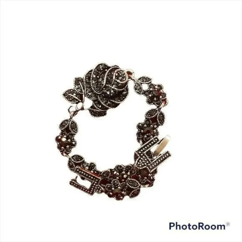 Beautiful For Women Tibetan Silver Boho Charm Crystal Bracelet